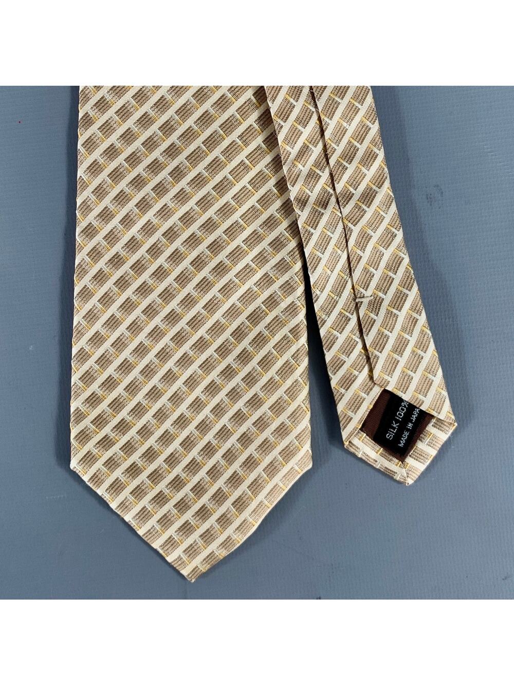 ISSEY MIYAKE Yellow Gold Diagonal Silk Tie
